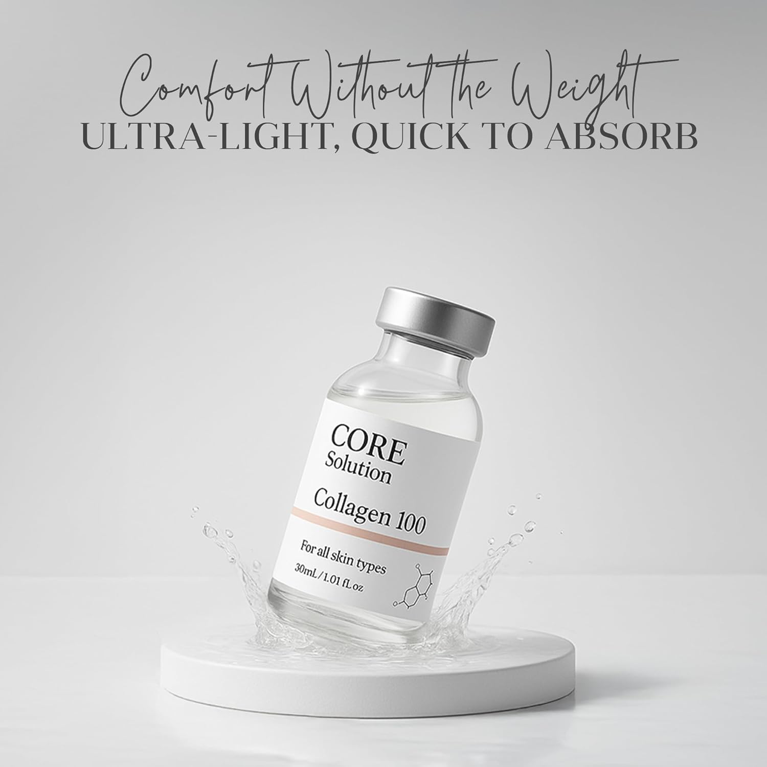 FEEL MATRIGEN Collagen 100 Ampoule – Skin Elasticity & Anti-Aging Serum for Fine Lines and Wrinkles – 30mL + Needleless Syringe - Image 5