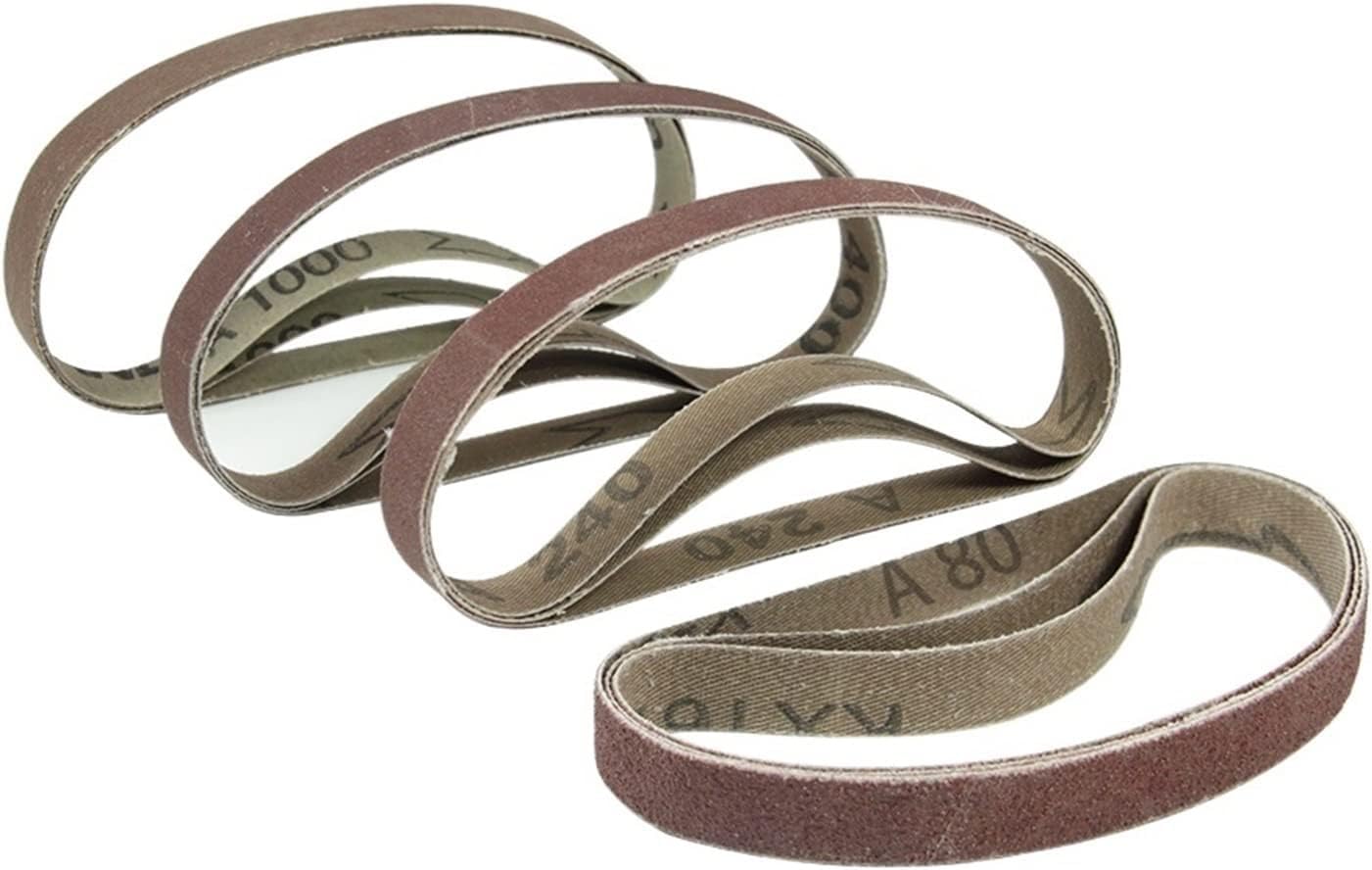 MAYABI Nastro abrasivo, 12 Pezzi 13 x 305 mm con Carta abrasiva Mista Grana 80~1000 for lavori affilati WSKTS-W 1/2x12 affilacoltelli for molatura, affilatura