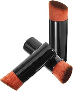 3pcs Black Foundation Brushes Soft Bristles a...
