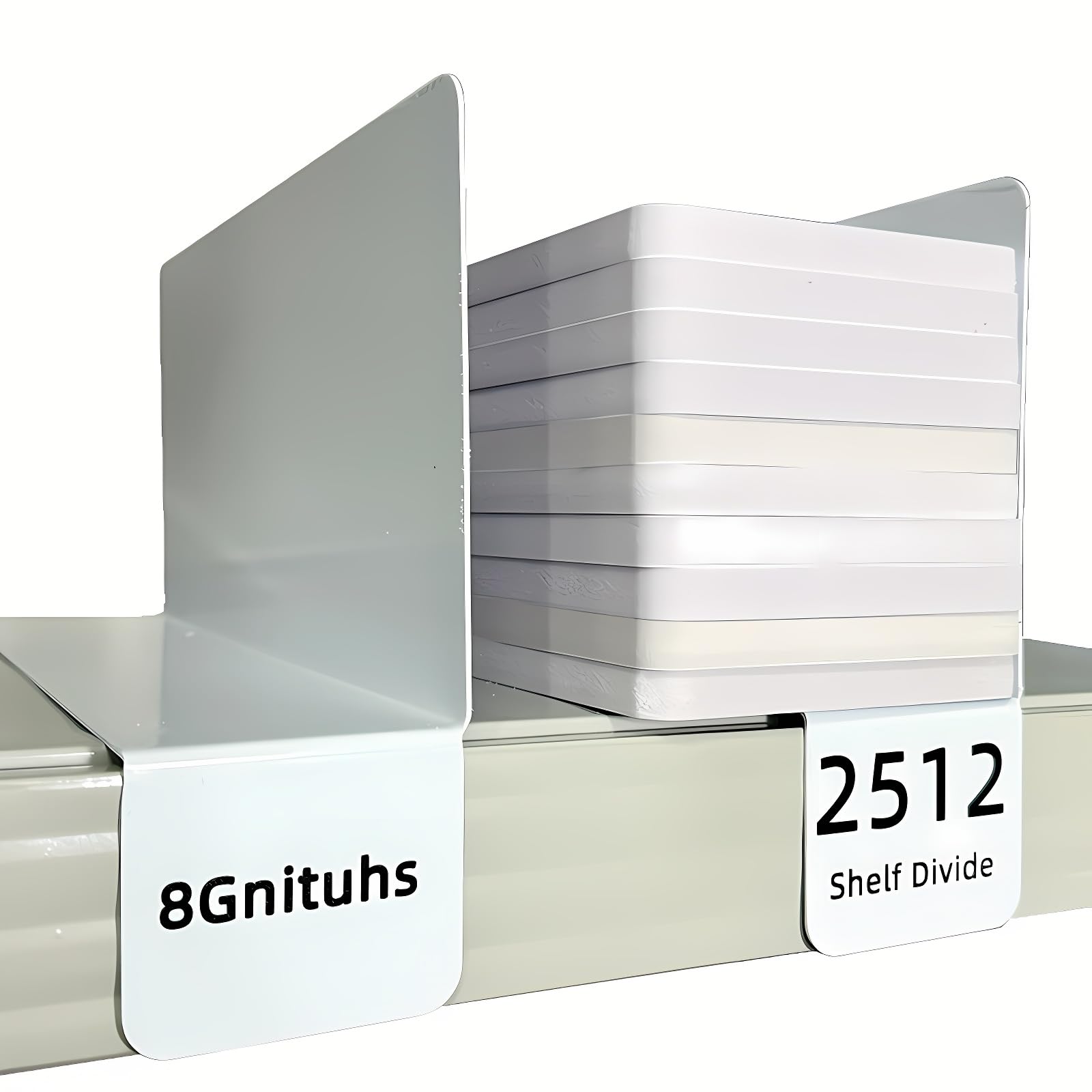 50 pezzi 9,8" * 4,7" divisori per ripiani regolabili per armadio, organizer per borse bianche per armadio, separatori per borse in PVC, organizer per libri, separatori per camera da letto, ufficio