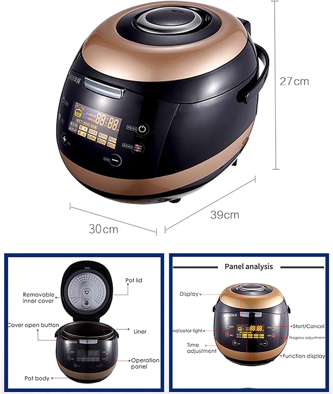 Olla Automática para Perlas 5L, Hacedora de Tapioca 900W, Control Temperatura miniatura 2