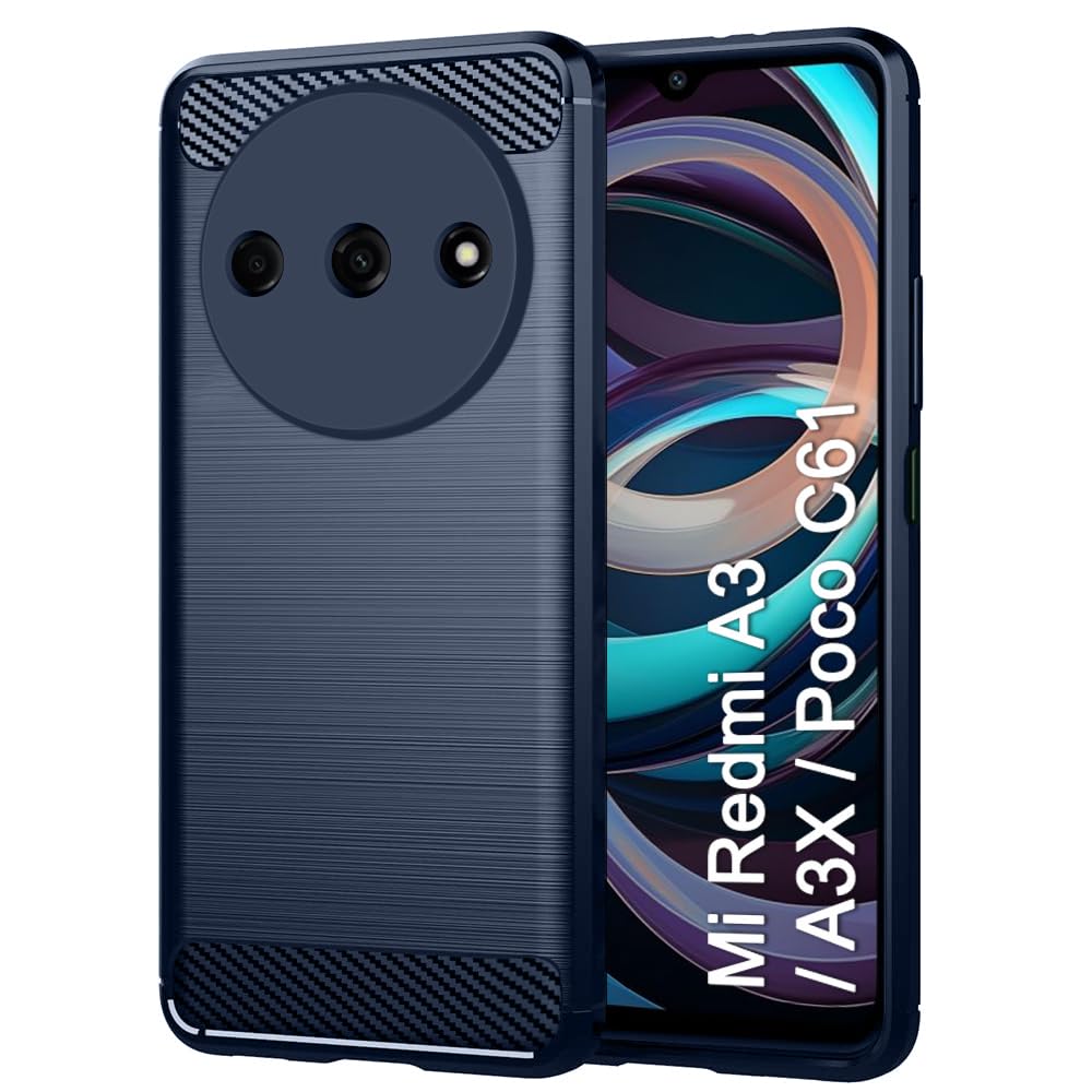 TheGiftKart Rugged Shockproof Back Cover Case for Mi Redmi A3 / A3X / Poco C61 | Total Camera Protection | Anti-Fingerprint Finish | 360° Protection Cover for Mi Redmi A3 / A3X / Poco C61 (TPU, Blue) (B0CVQNC8KP) Amazon Price History, Amazon Price Tracker