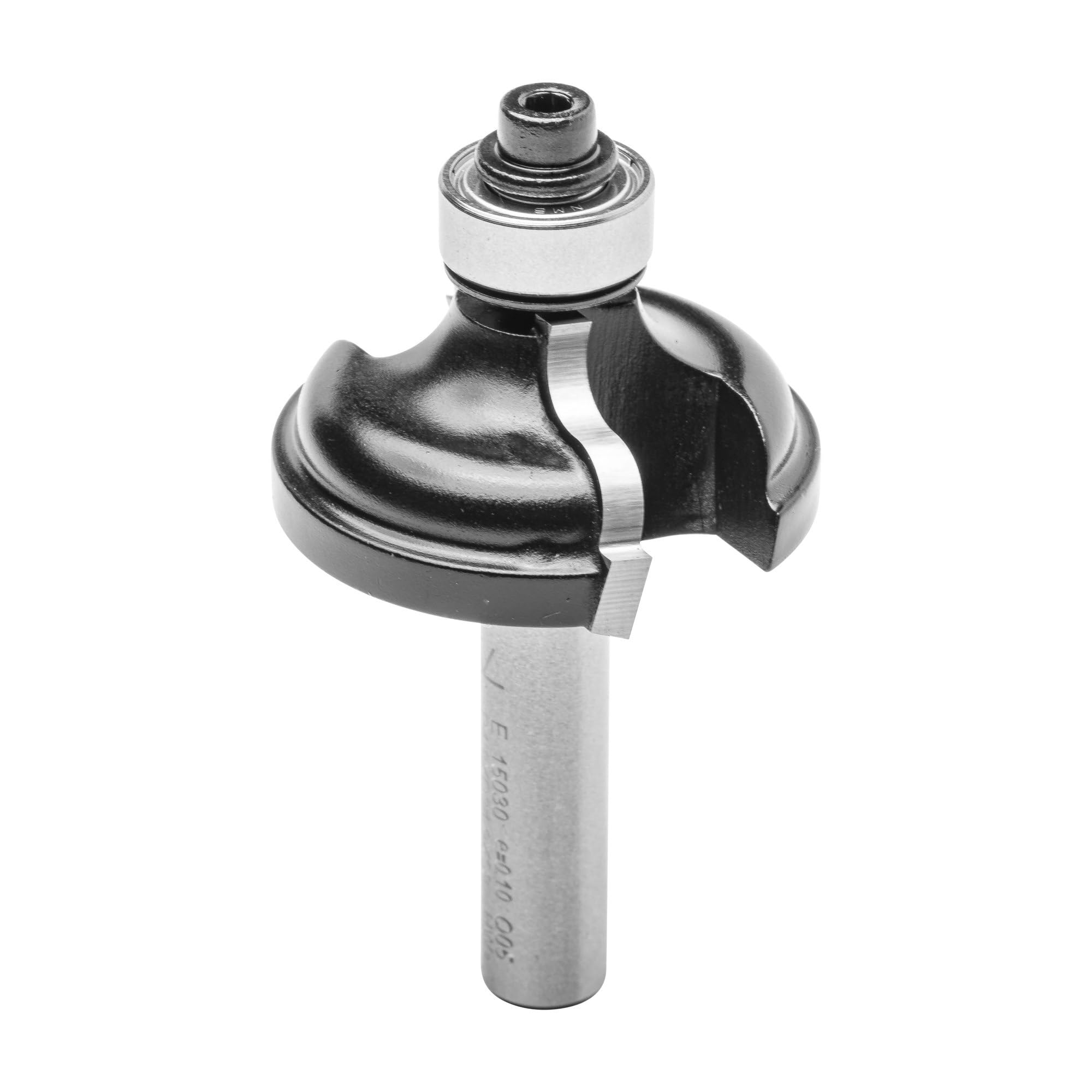 ENT 15030 Frez z weglików spiekanych w wegliku, chwyt (S) 8 mm, srednica (D) 34,9 mm, NL 14,3 mm, R 4,8 mm, SL 32 mm, z wregiem i lozyskiem kulkowym