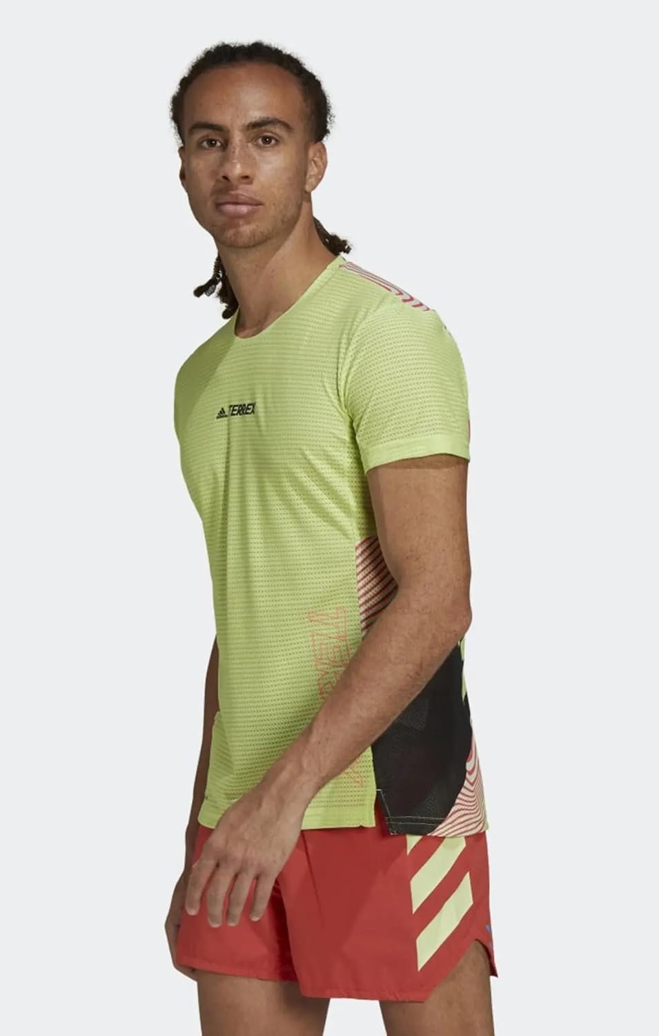 Adidas Men's Terrex AGR Pro Aeroready Running Short Sleeve Tee, Pulse Lime