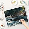 Winslow Homer Paint by Numbers Kit for Adults – DIY River Rapids in The Forest Watercolor Painting on Canvas 16x20 Inch, Acrylic Paint Set for Beginners, Art for Home Decoration or Gifts #2