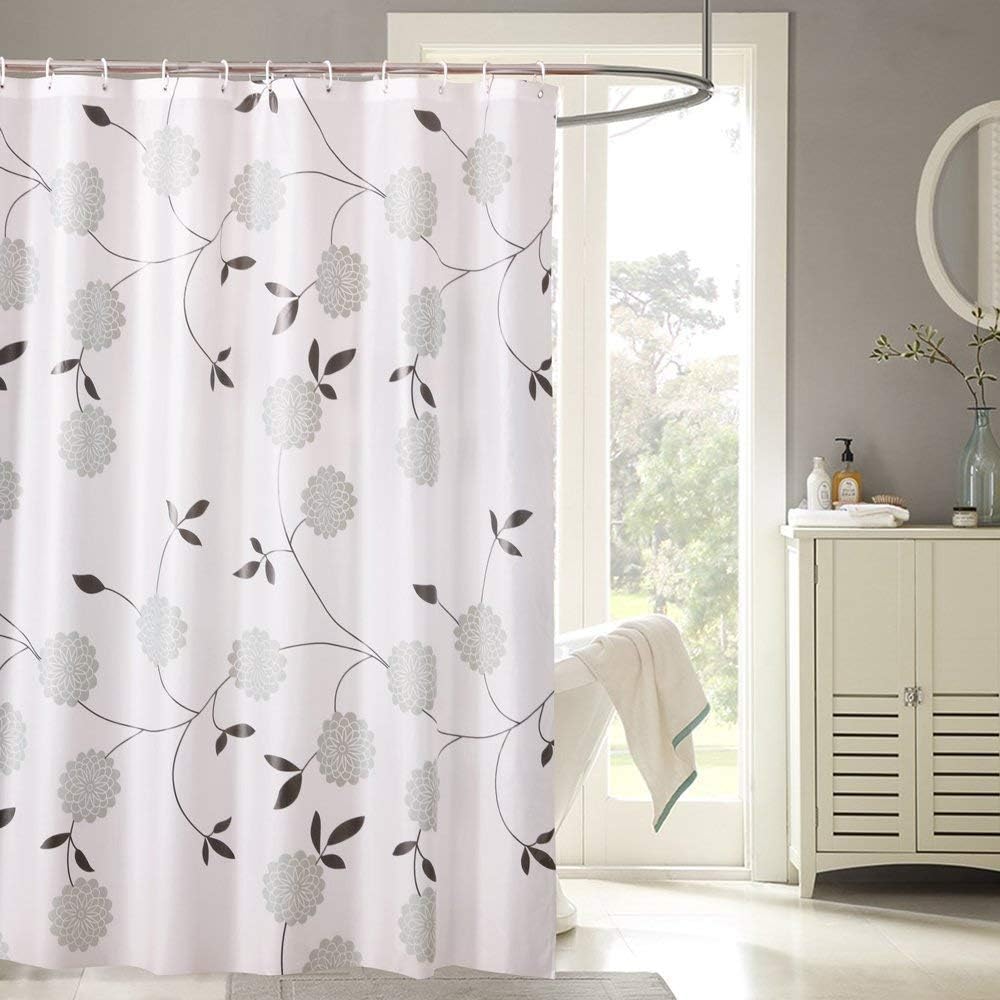 Shineland PEVA Shower Curtain, Mildew Resistant/Environmentally Friendly,Waterproof Vinyl Shower Curtain, 72" x 72"