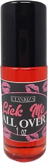 Lick Me All Over Fragrance Oil Sweet Scented Natural Oil - Premium Quality Perfume in Affordable Price - Clear Boston Glass Bottles with Black Cap - (1 Oz Roll-On)