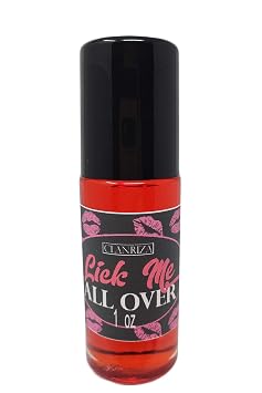 1 Oz Roll On Lick Me All Over Fragrance Sweet Scented Natural Oil | Sweet Scented Natural Oil - Premium Quality Perfume Oil Glass Bottles with Black Cap For Home & Good Gifts