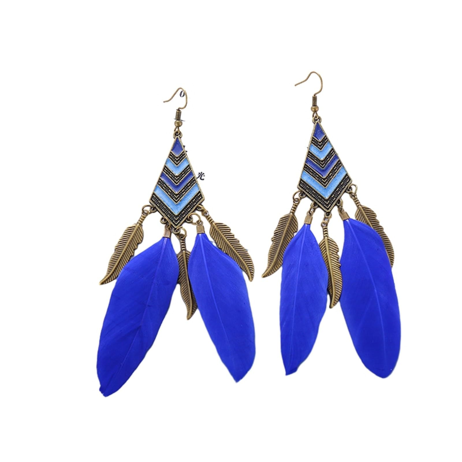 Boucles d'oreilles plumes bohèmes légères pour lobes sensibles