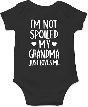 I'm Not Spoiled My Grandma Just Loves Me Baby Bodysuit Adorable Comfy Romper Clothing Newborn