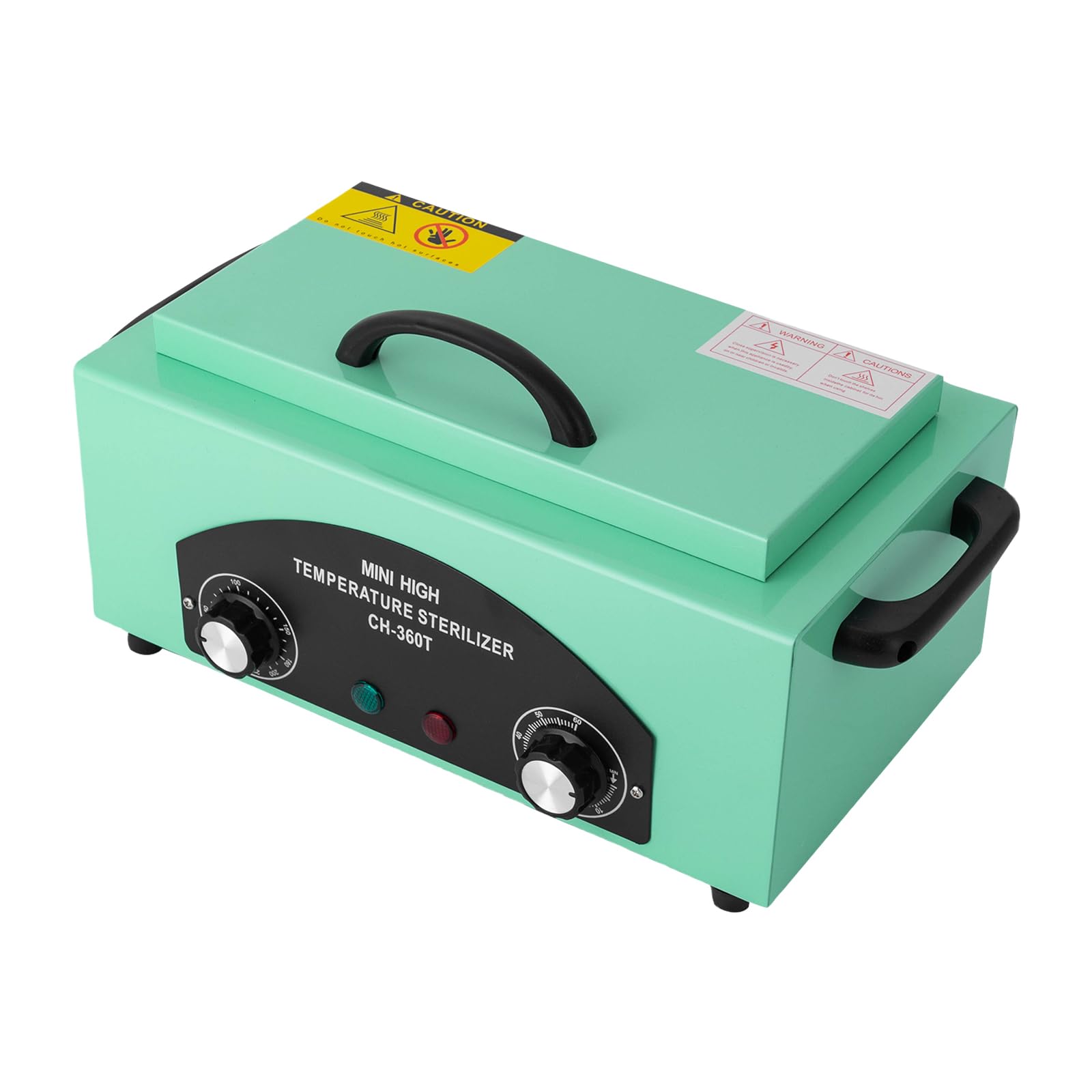 Sterylizator wysokotemperaturowy 300 W, 1,5 l, 220°C, sucha temperatura, sterylizator z timerem i lampką kontrolną, sterylizator gorącym powietrzem do narzędzi do manicure, sztućce ze stali