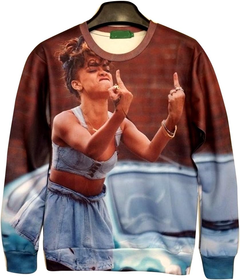Galaxy Sweatshirts Funny Bad Marilyn Monroe Pullover Sweatshirts Women (M)