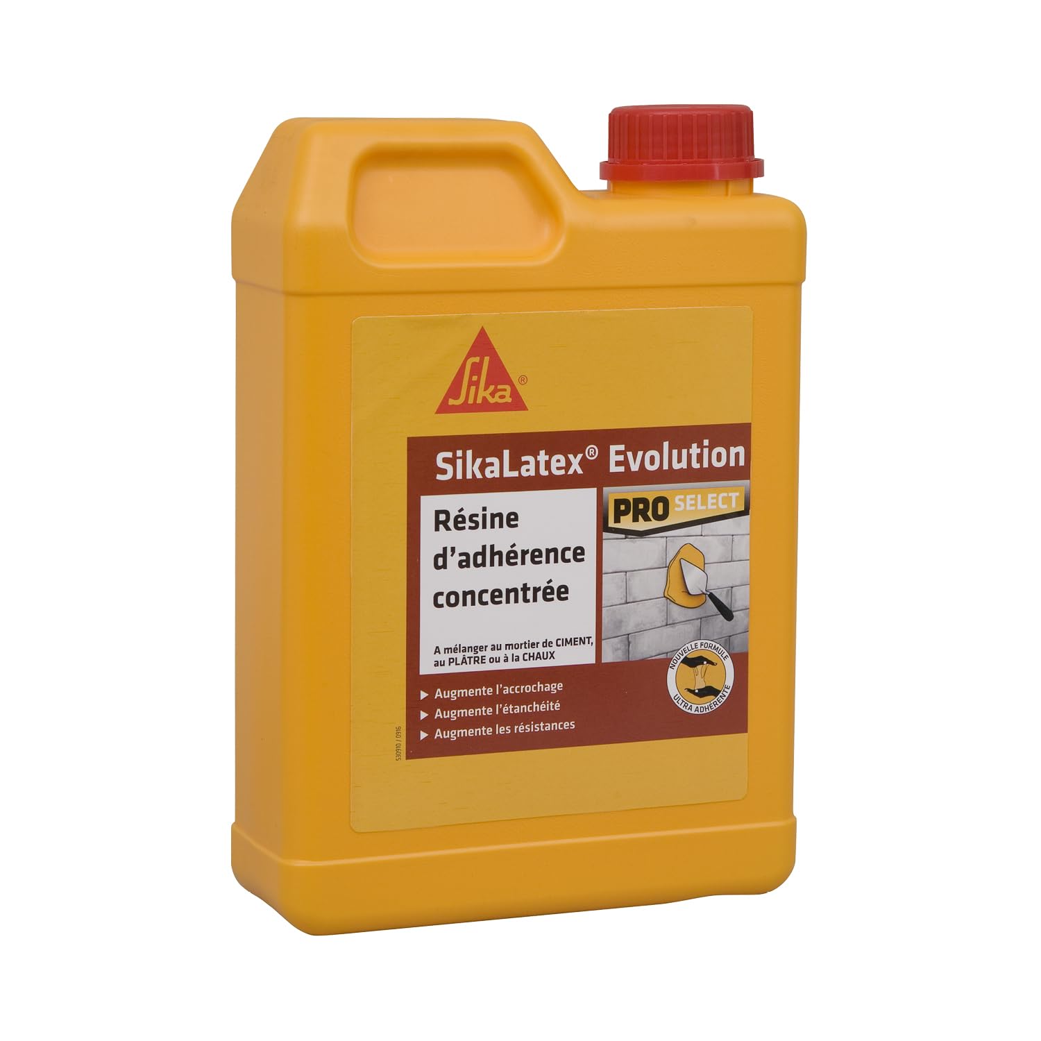 SIKA - Résine d'adhérence - SikaLatex Evolution - Résine d'accrochage pour l'adhérence et l'étanchéité des mortiers et enduits - Prêt à l'emploi - Limite le risque de fissuration - 2L - Blanc