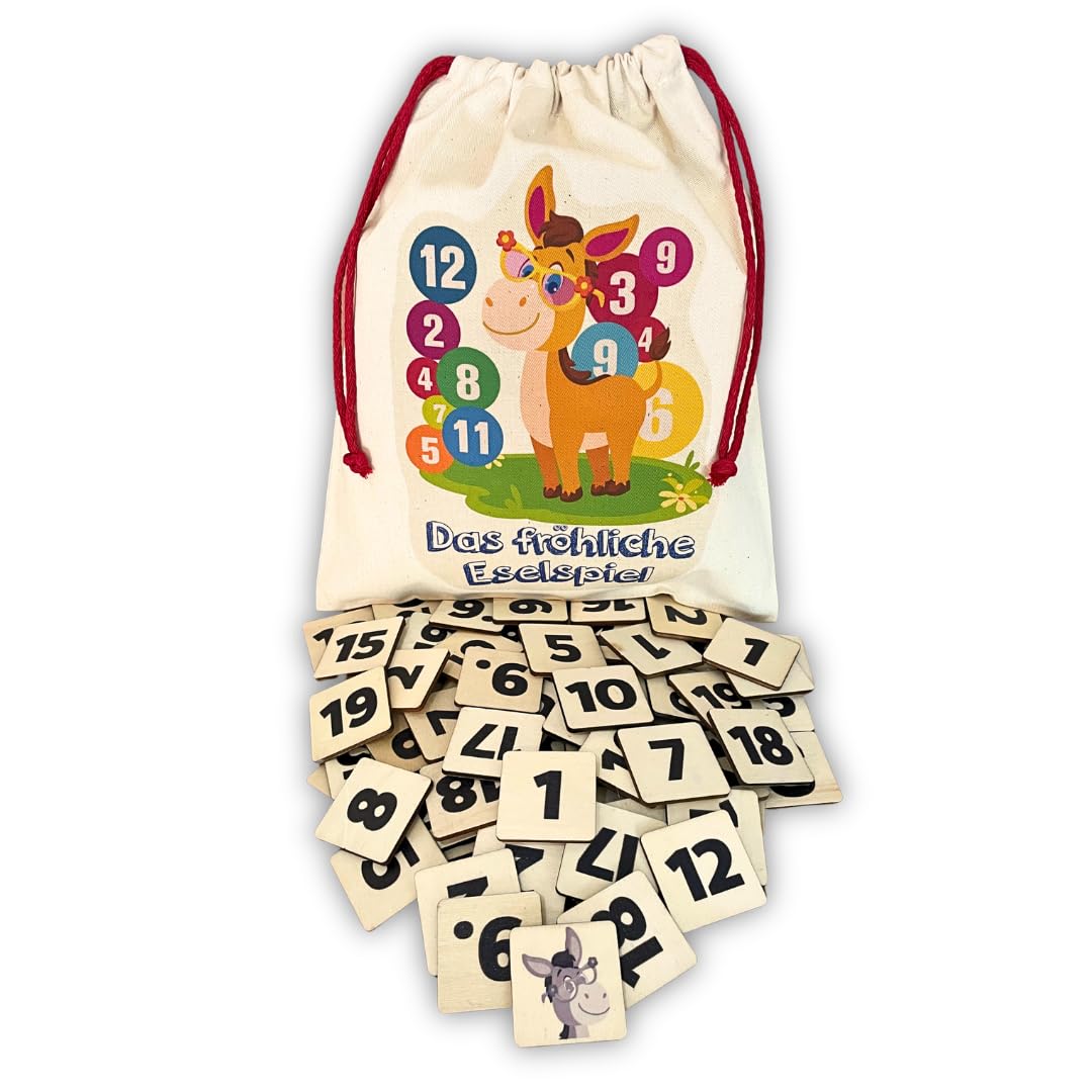 Mutou Das Eselspiel 2.0 ECKIG 121 Teile Holz Familienspiel Lernspiel