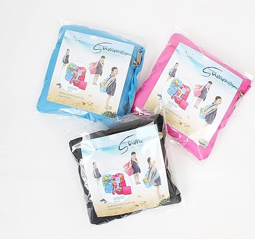 Miniatura 4 de Mochila de playa negra de moda y duradera para niños, bolsa de juguetes de playa, mochila de pelota de juguete para niños para piscina y piscina,