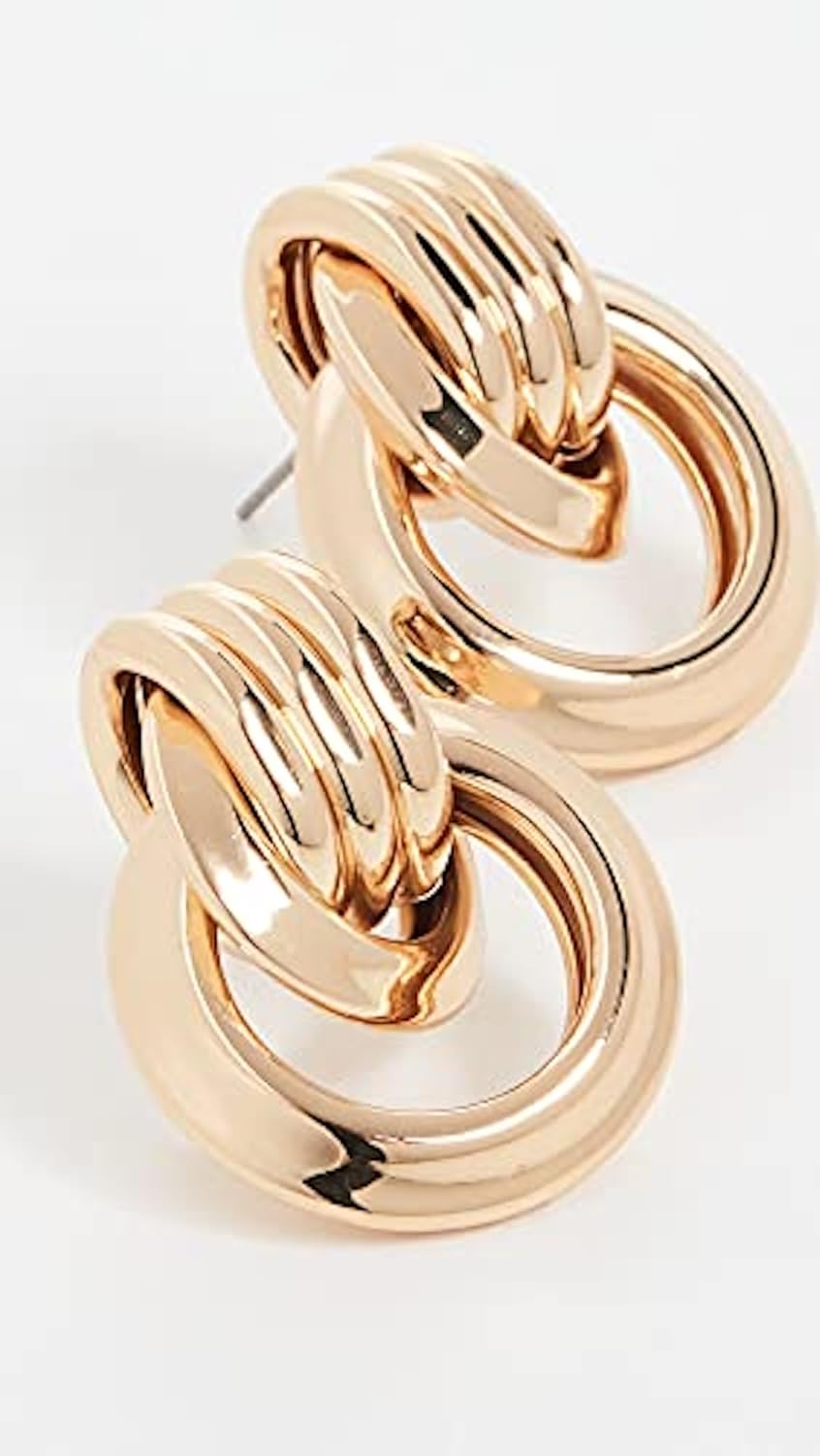 Kenneth Jay Lane Women's 1 1/4" Polished Gold Love Knot Doorknock - Image 2