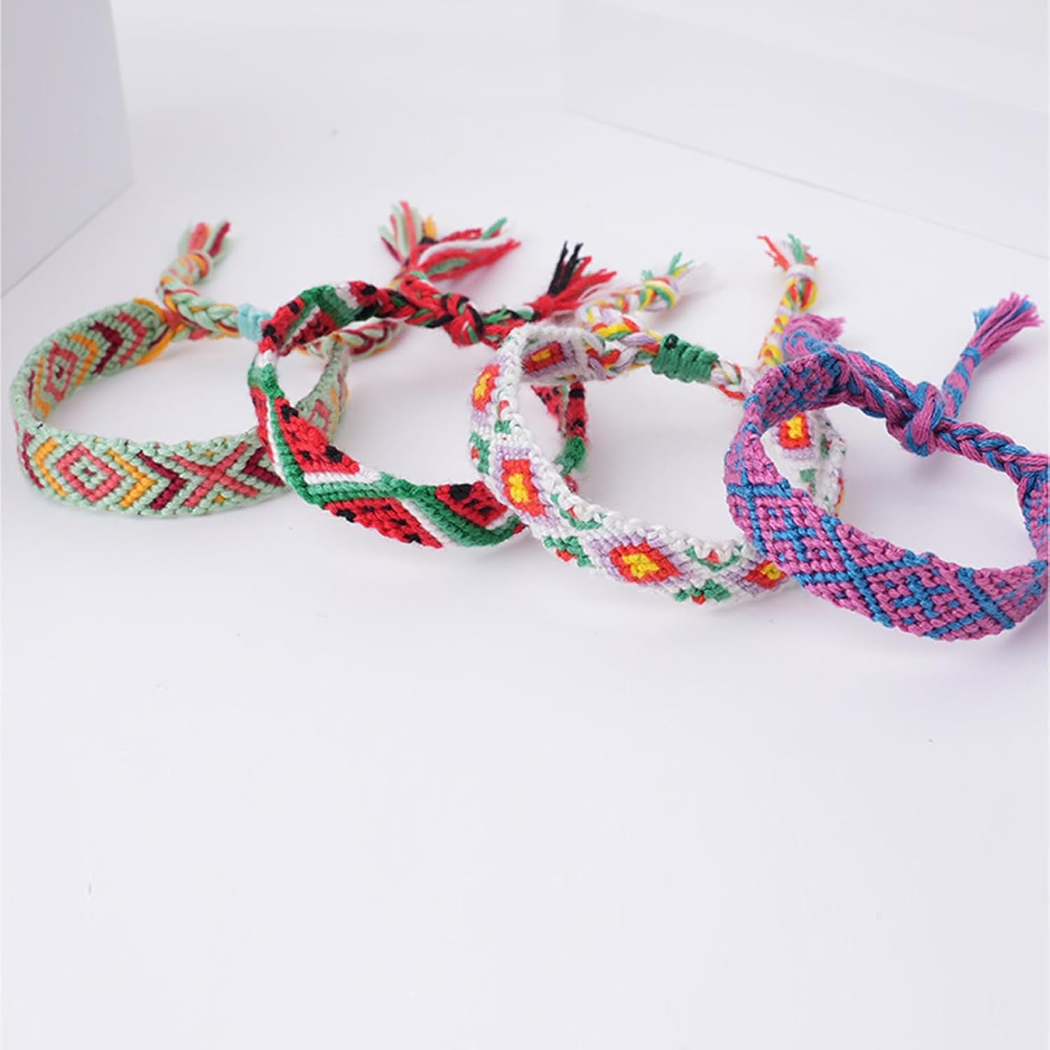 Unique Watermelon Handwoven Adjustable Cotton Thread Jewelry Braided For Man And Women