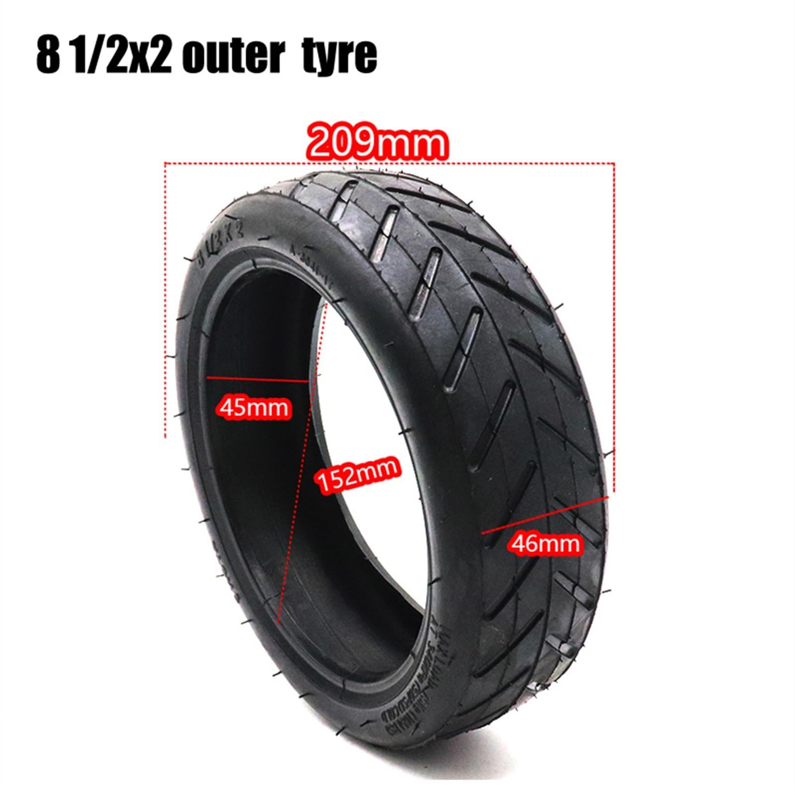 Générique Pneu AntidéRapant Trottinette 50/75-6.1 USO apto Para Pneu extérieur Gonflable de Scooter électrique 8 1/2X2 Tube Remplacement intérieur