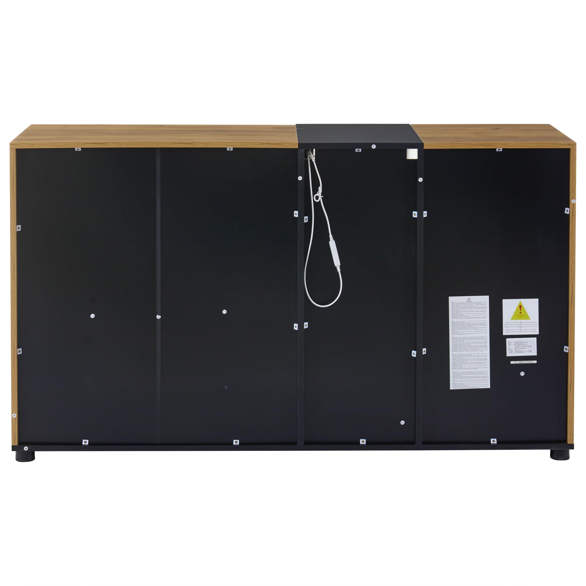Madia con 3 cassetti 1 anta cassettiera per cucina sala da pranzo soggiorno ufficio buffet con ampio spazio portaoggetti credenza moderno armadio armadietto laterale marrone