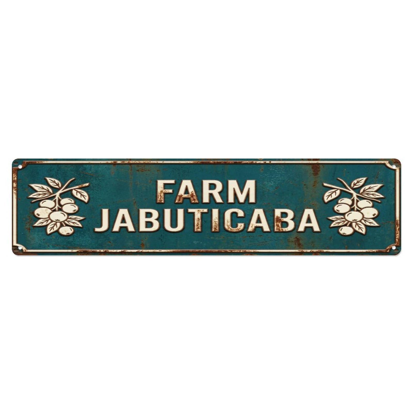 Metal Tin Sign FARM JABUTICABA Vintage Fruit Rustic Farmhouse