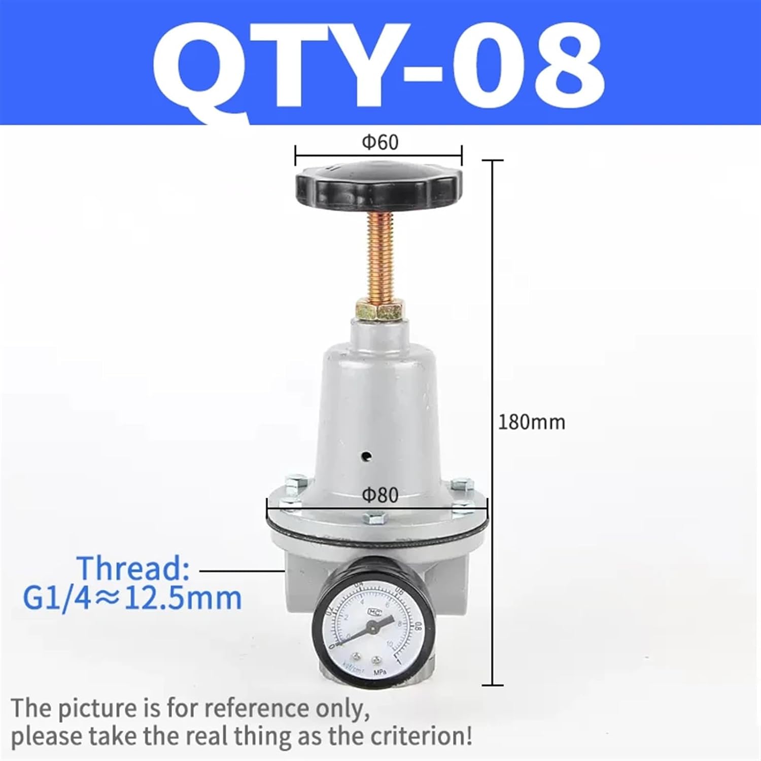 1 PCS Air Regulator Qty-8 QTY-10 QTY-15 QTY-20 QTY-25 QTY-32 QTY-40 QTY-50 Air Treatment Pneumatic Regulator Tool(Color:Qty-8)