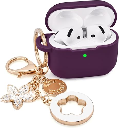 Miniatura 18 de Funda floral para Apple Airpods iPods 4, funda para mujer, VISOOM 2025 de silicona 3D Airpod iPod 4ª generación, fundas protectoras lindas con