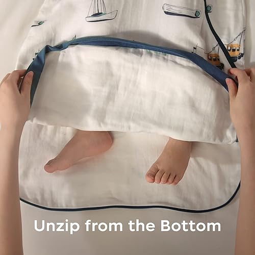 Miniatura 6 de bc babycare Saco de dormir para bebé 18-24M 100% algodón orgánico suave saco de dormir para bebé, cremallera de 2 vías, tamaño grande y espacio