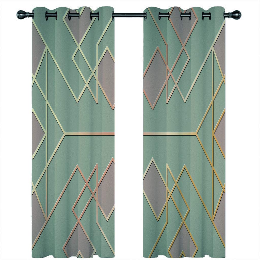 Rideaux à oeillets 3D dorés pour sublimer l'ambiance de votre salon et chambre