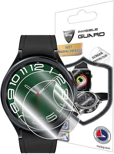 IPG Protector de pantalla de hidrogel para Samsung Galaxy Watch 6 (2 unidades) Invisible HD Clear Film Anti Scratch Protector