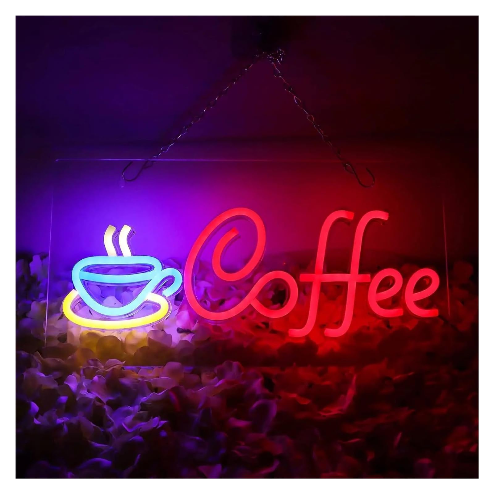 Shouxi One Color Sign Lamp Coffee Neon Lights For Bar Caffee Shop Office Home Kitchen Man Cave Decor 21.8X42cm