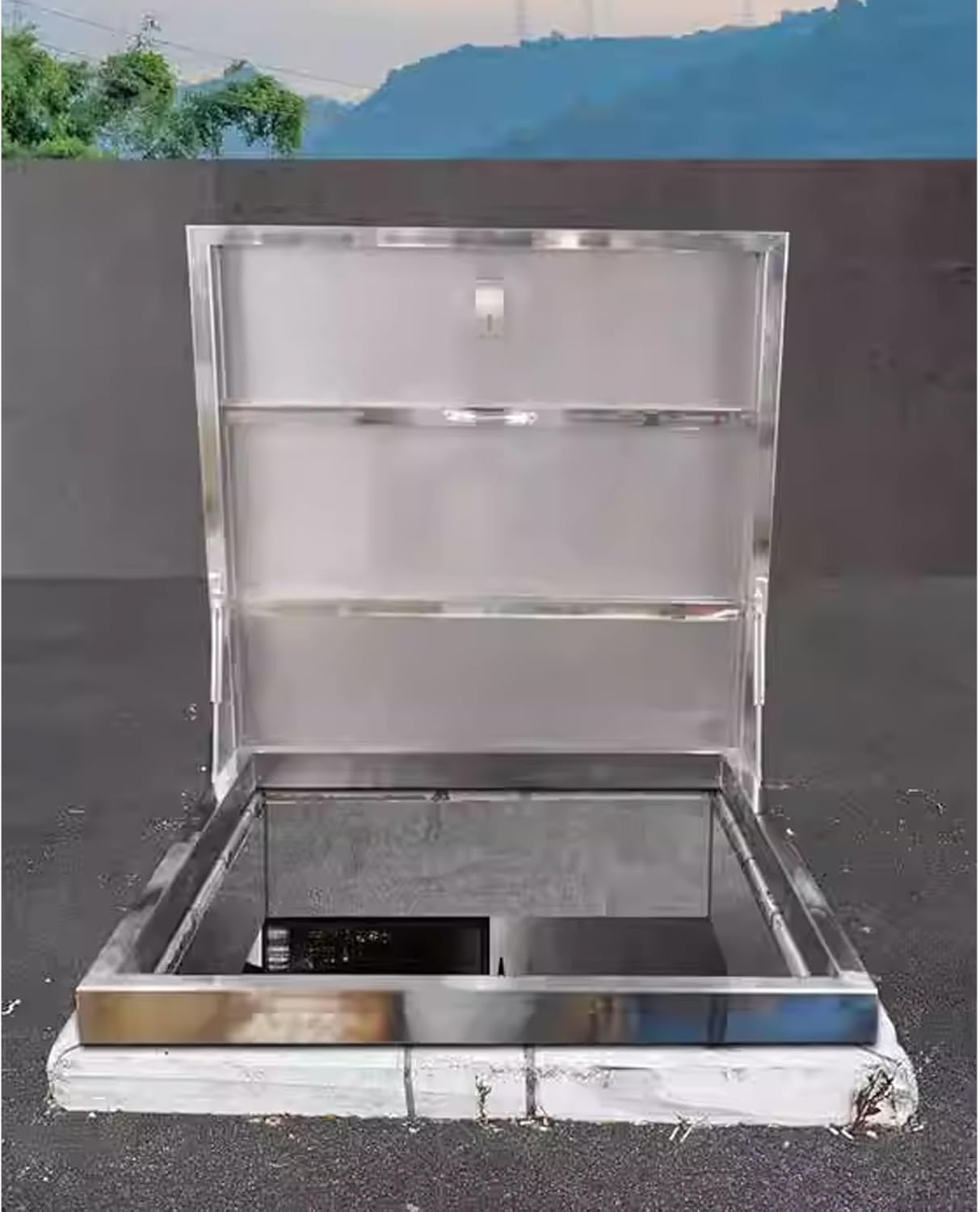 Trappe d'accès de toit en acier inoxydable 304 haut de gamme pour bordure de jardin
