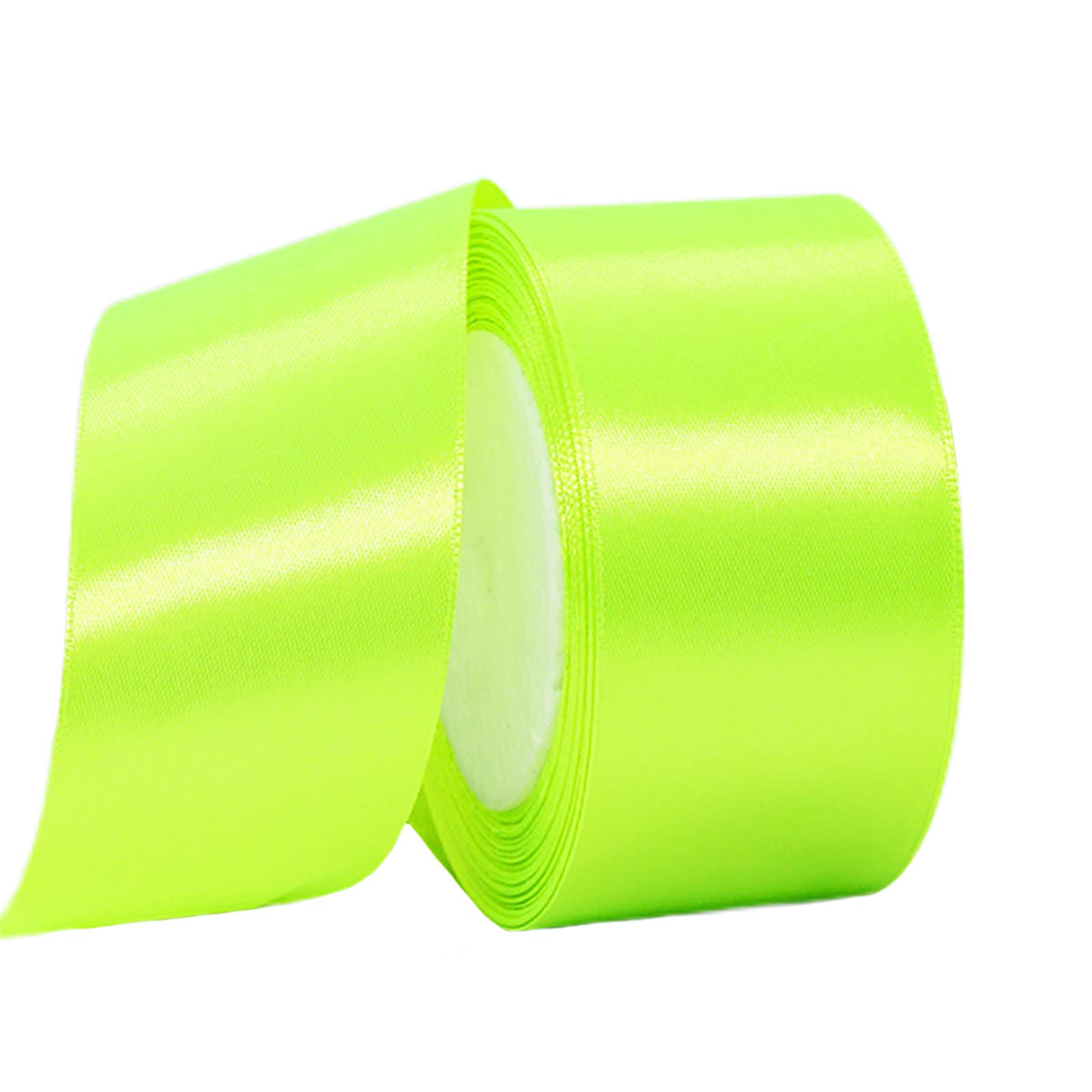 50mm Wide White Ribbon Thick Wedding Car Ribbon 22m, 2 inch Thick White Satin Ribbon for Gift Wrapping Wedding Car Christmas Birthday Cake Hair Bow Florist Bouquet Crafts Decorations — view 127