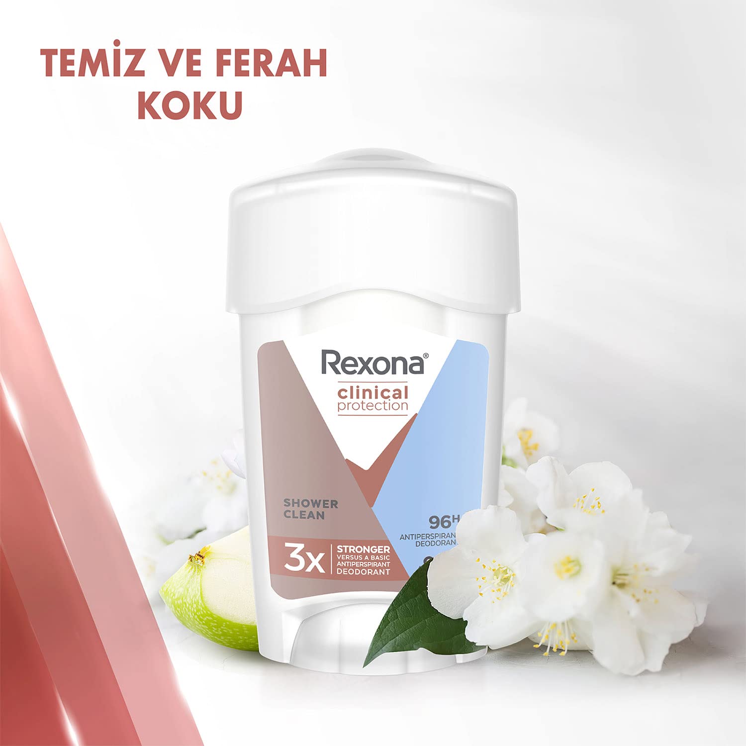 Rexona Clinical Protection Kadın Stick Deodorant Shower Clean 96 Saat Koruma 45 ml x2