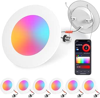 ALUSSO 6-Inch LED Recessed Light - 12W 1100LM, Dimmable, 5CCT Selectable, Wet Rated 6 thumbnail image