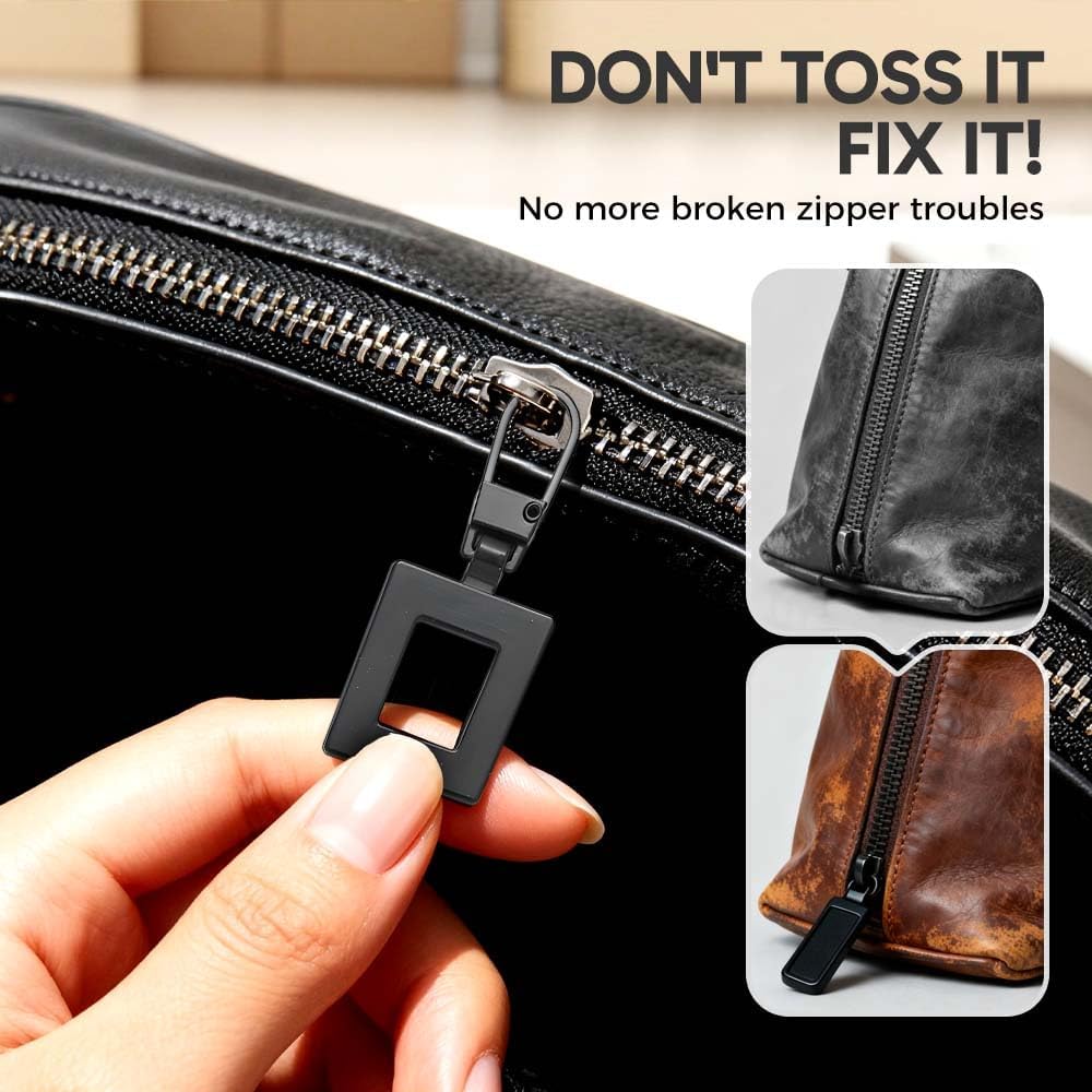 Zipper Pull Replacement, 2026 New Removable Universal Anti-Slip Zipper Pull Replacement Tab Kit, Zippers Repair Kit for Jackets, Luggage, Backpacks, Purses, Boots, Pants, Tents (Rectangle, 5PCS)