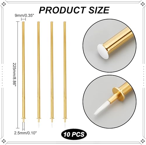 Miniatura 2 de PH PandaHall Encendedor de varilla de combustión de fibra de vidrio de 8.8 pulgadas, 10 unidades, mechas de fibra de vidrio, tubo de aleación,