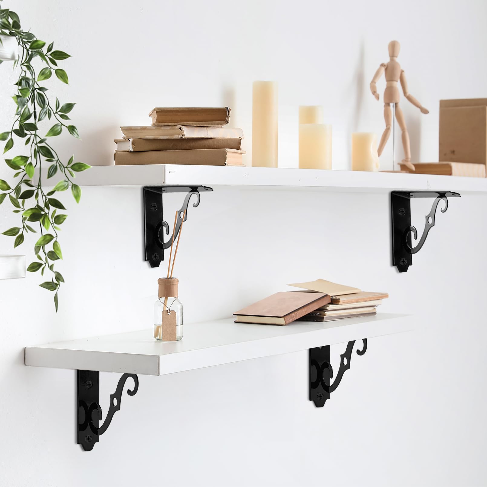 Soportes decorativos para estantes de 5 pulgadas (paquete de 4)