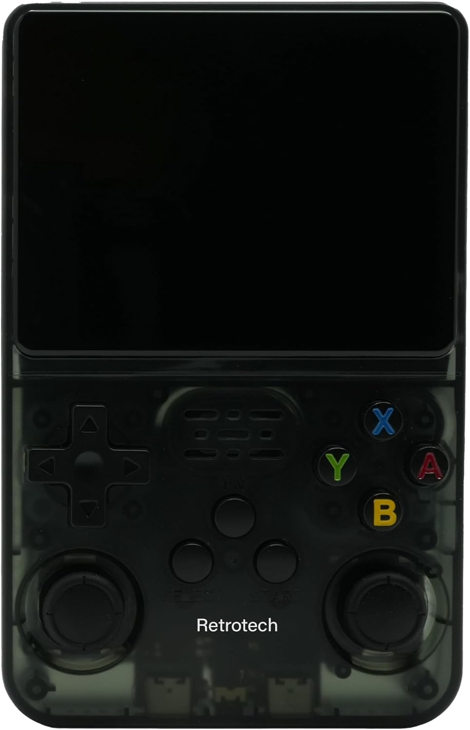 Retrotech R36S Handheld Video Game Console with Build-in 15000 Games (Black Transparent)