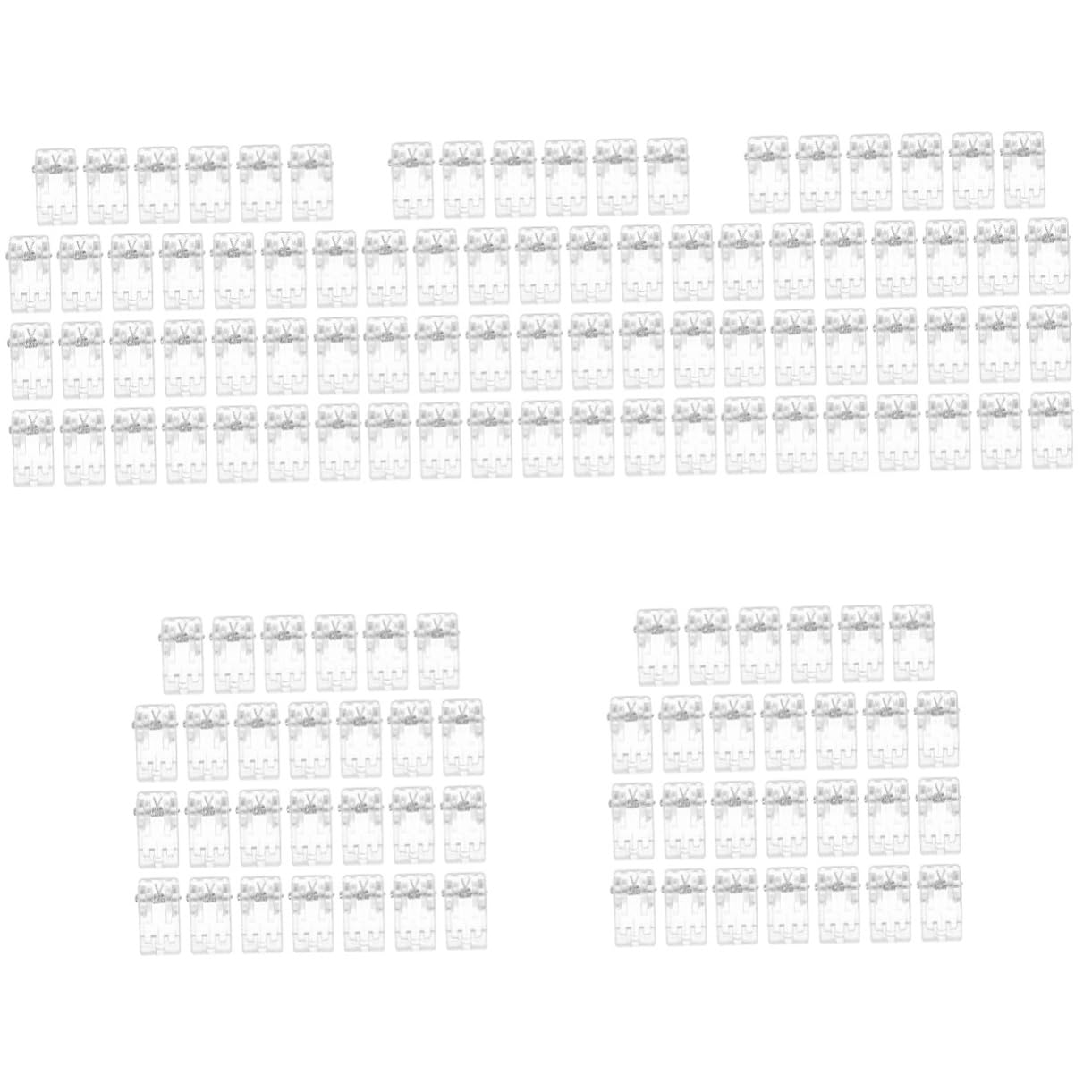 5 Sätze Transparenter Ausweishalter Hefter Büro Verschlussklammern Für Lebensmittel Selbstklebende Kabelclips Streifen Büroklammern Aufhänger Gürtel Inhaber Acryl 60 Stück * 5