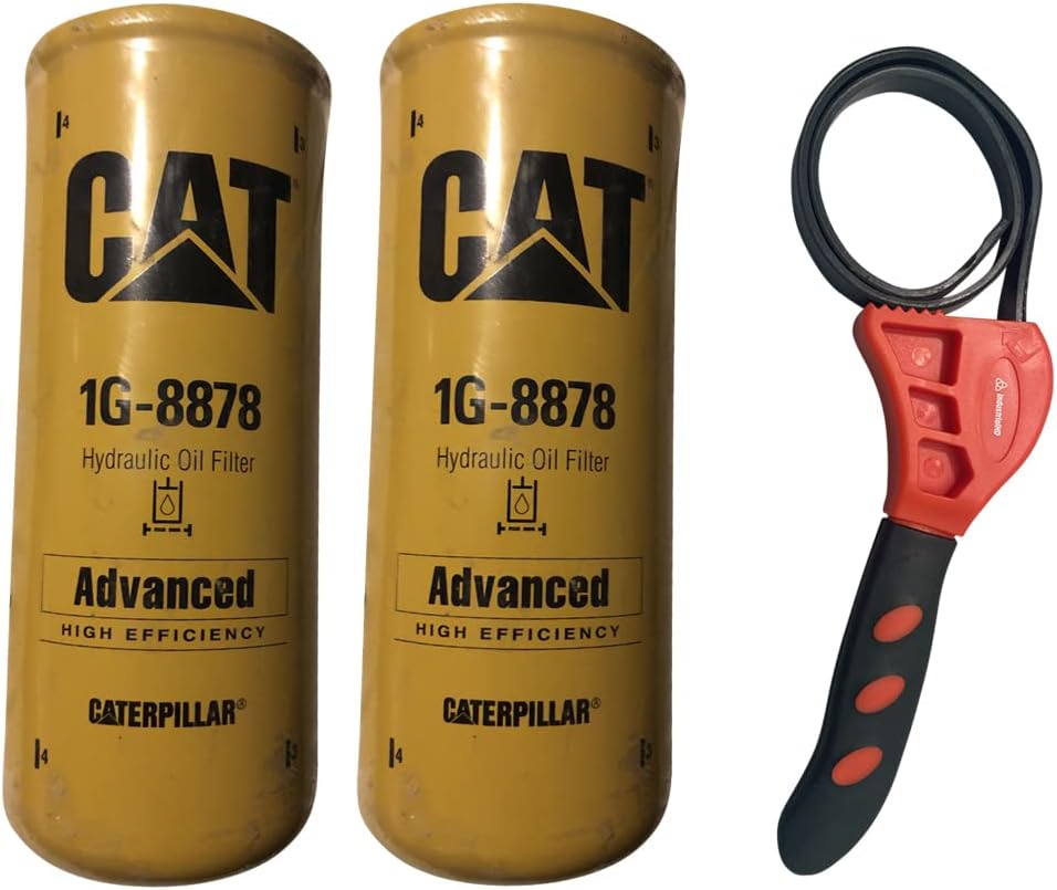IndustrialHD IHD Strap Wrench Bundle w/Caterpillar 1G-8878 Hydraulic Oil Filter Advanced High Efficiency (1)