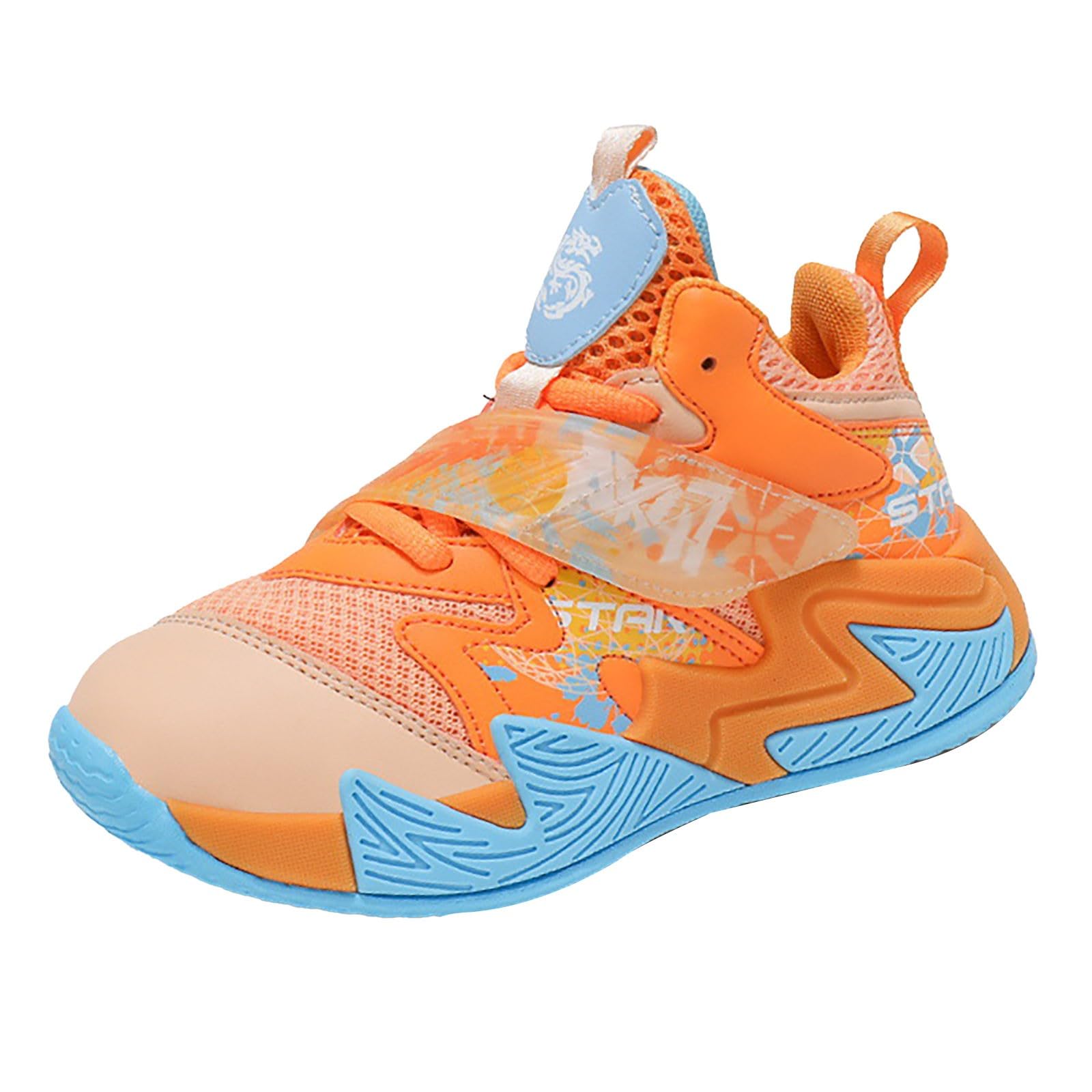 Scarpe da basket per bambini – Sneaker per ragazzi e ragazze, scarpe da basket antiscivolo, scarpe alte alla caviglia, traspiranti, con lacci, scarpe da tennis per interni ed esterni