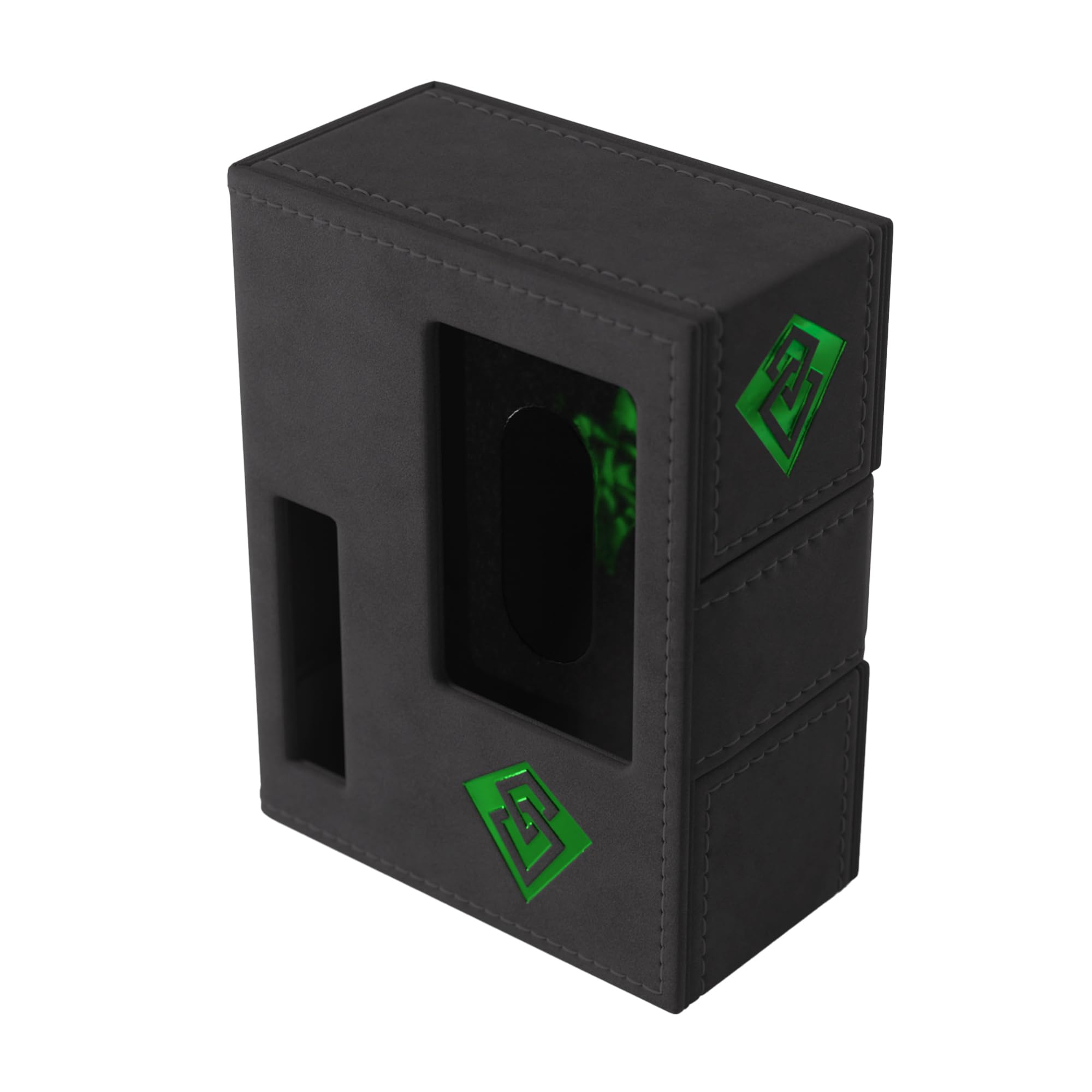 Gamegenic Arkham Horror Investigator Deck Tome New Edition Green Rogue, Caja para Mazos Premium, Capacidad 60 Cartas con Funda, Cierre Magnético y Ventanas de Identificación