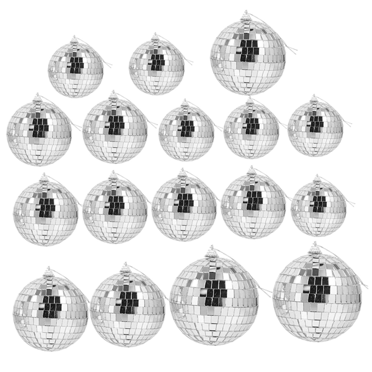 Kisangel 17piezas Bolas de Espejo de Discoteca Decoración de Bolas de Discoteca para Manualidades para Árbol de Navidad Adornos para Boda o Fiesta