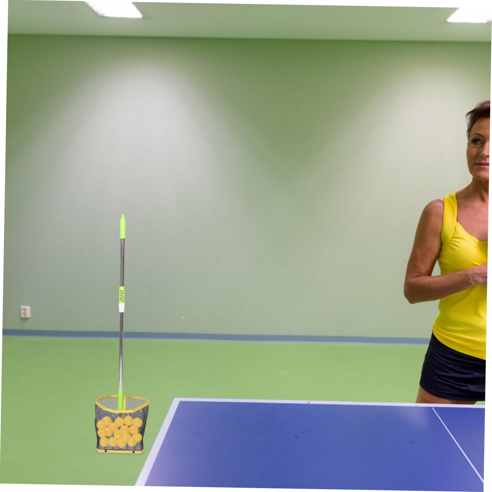 VICASKY Raccoglitore Palline Pong Portatile con Manico Estensibile Dispenser e Rete in e Adatto Giocatori Outdoor e Indoor