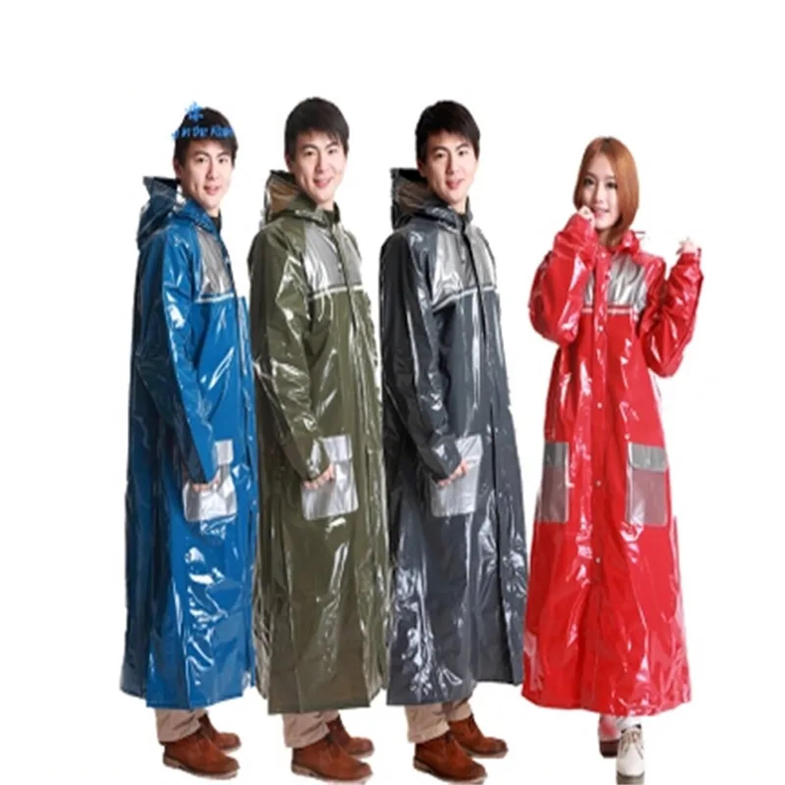 Poncho Impermeable Impermeable for hombre y mujer, impermeable, for motocicleta, bicicleta, cuerpo entero, grueso, de PVC, chaqueta, mochila, poncho con capucha