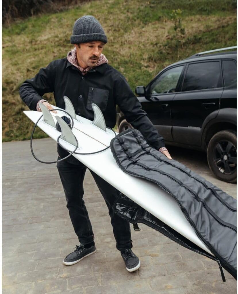 Db Journey The Surf Daybag - Midlength Surfboard Bag with Handle, Surf Bag with Rib Cage Protection, Compressible, Adjustable length, Fits 1 Board - Black Out