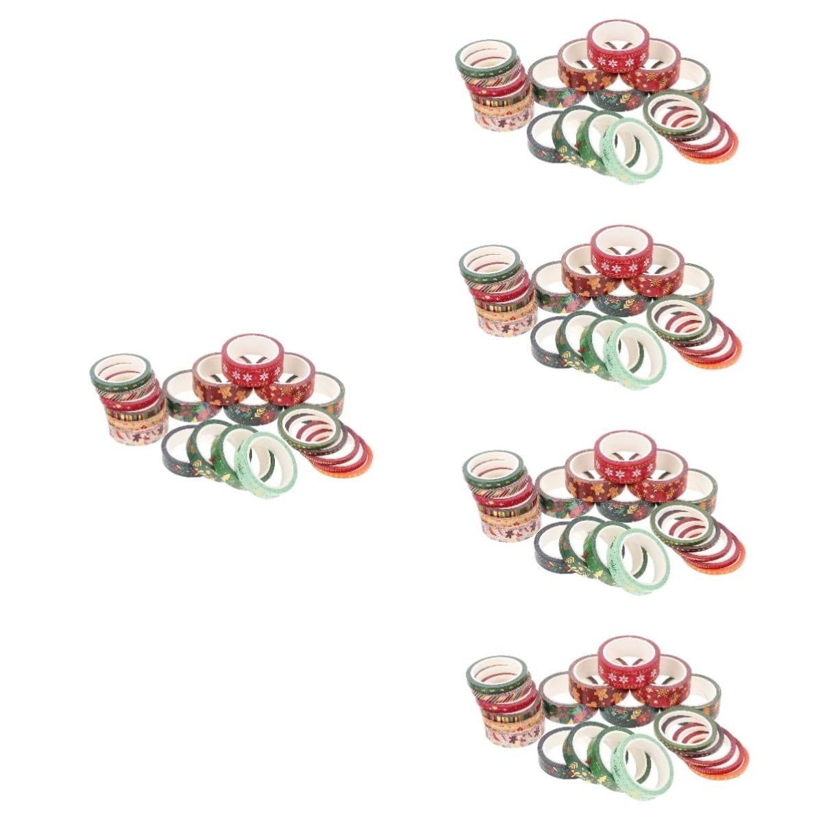 STOBOK 105rollen Teiliges Weihnachts Washi Tape Dekorative Klebebänder Für Scrapbooking Geschenkverpackung Und Kreative Projekte Für Kalender Und Planer