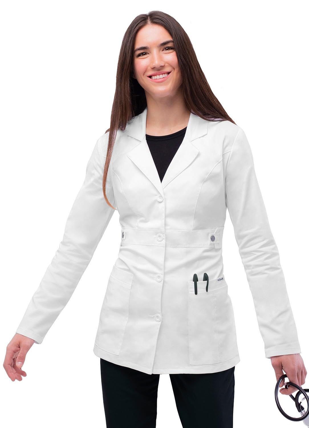 Adar Pop Bata de laboratorio para mujer - Bata de laboratorio stretch de 71cm
