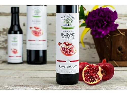Miniatura 2 de Sutter Buttes Vinagre balsámico  Infundido con granada (botella de 8.5 fl oz), vinagre balsámico artesanal italiano, vinagre balsámico premium hecho
