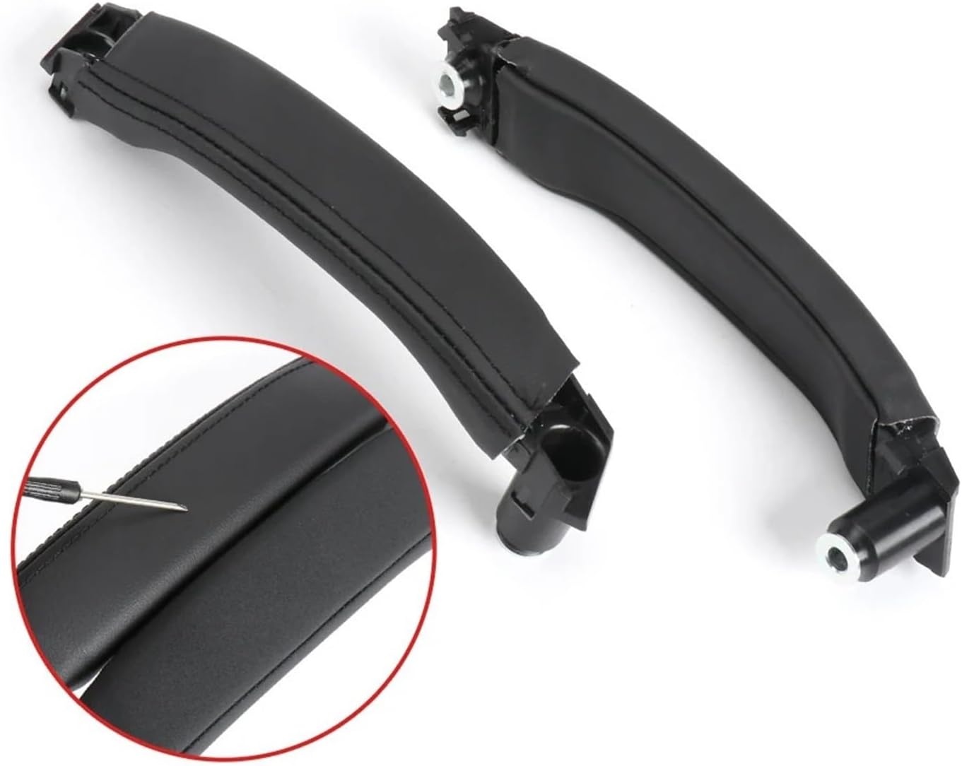 Grab Handles Left Right Car Interior Door Leather Pull Handle Land Fit for Rover Fit for Discovery 2015-219 LR076161 Inner Door Panel Handle Pull Universal(Right Matte-Model A)